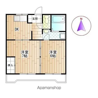 コーポ東荒子B【3階】の間取り