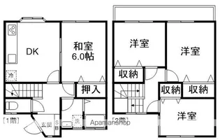 千葉県船橋市習志野台4丁目【テラスハウス】の間取り
