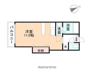 プリティシャトー【1階】の間取り
