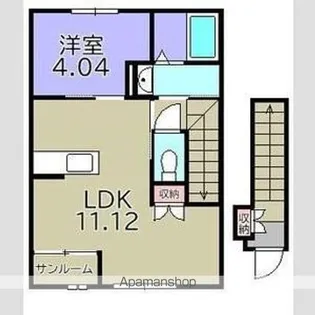 仮)射光寺アパート【203号室】の間取り