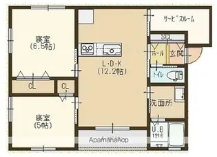JB明磧RIVERAIN【1階】の間取り