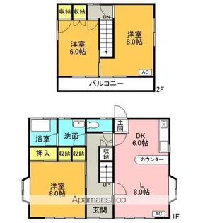 茨城県ひたちなか市外野1丁目【一戸建】の間取り