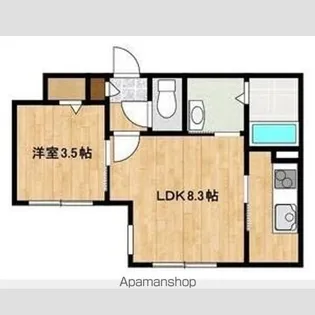 KENT COLLECTION野幌駅前【402号室】の間取り