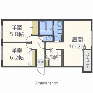 グランメール214【2階】の間取り