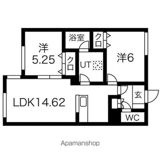 メゾン新富【202号室】の間取り