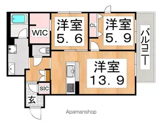 メゾンエディアン新金岡【2階】の間取り