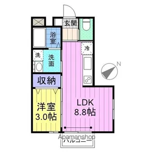 プライムテラス高砂【1階】の間取り