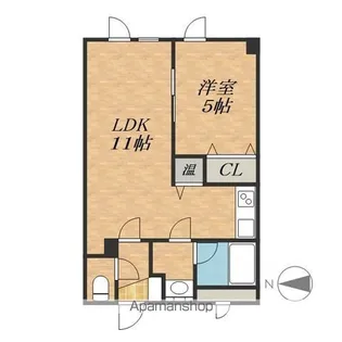 ラグ161W【3階】の間取り