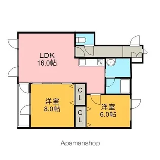 SPROUT黄金A【101号室】の間取り