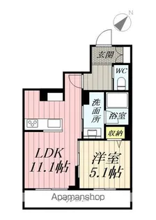 グランディール【202号室】の間取り