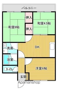 井上本社コーポ【202号室】の間取り