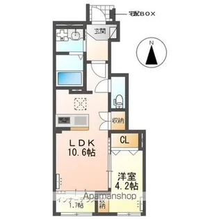 仮)犬山市裏之門アパート【1階】の間取り