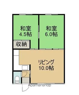ひのき荘(ヒノキソウ)【2階中号室】の間取り