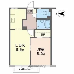 パティオ・グランデB【2階】の間取り