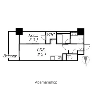 1LDKの間取り画像
