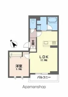 ベルフルール森合【3階】の間取り