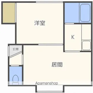 ゴールデンハイム中島公園【2階部分号室】の間取り