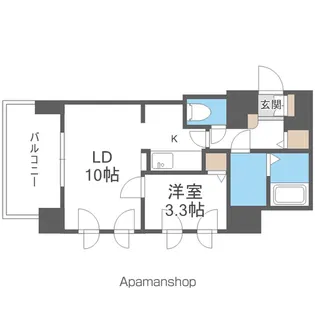 UURコート札幌北三条【8階】の間取り