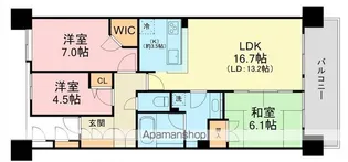 ヴィーナススクエア【13階】の間取り