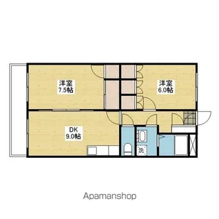 アメニティーMATSUDA2【103.号室】の間取り