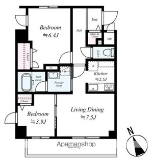 ヴェルデ若葉【2階】の間取り
