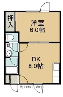 亀田タウンハイツ【2階】の間取り