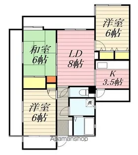 サンヴューパレス長丘【4階】の間取り