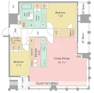 一条タワー【11階】の間取り