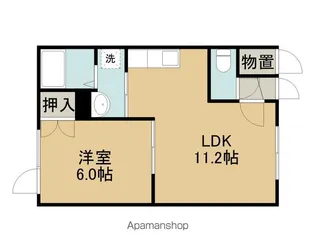 ロイヤルハイム新中野B【102号室】の間取り