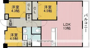ロイヤルヒルズ待兼山【1階】の間取り