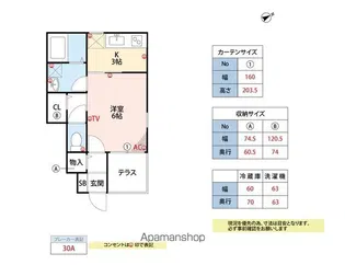 SUNS堤【1階】の間取り