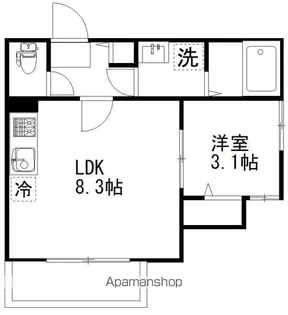 アットリラ八千代台西B【1階】の間取り