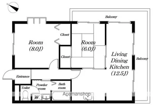 ユースコート東沖野【307号室】の間取り