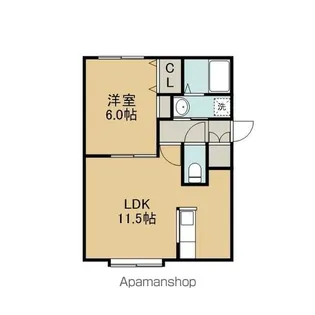 PARTENOS ONE(パルテノスⅠ)【101号室】の間取り