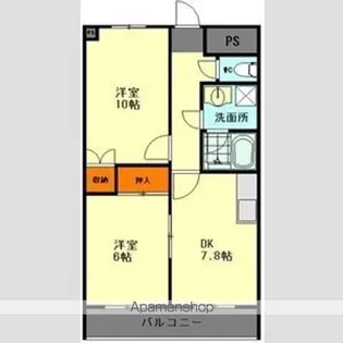 イエローハウス栄【802号室】の間取り