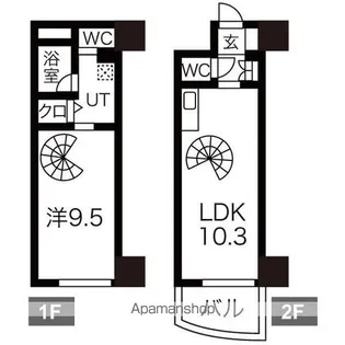 フローラル今池【2階】の間取り