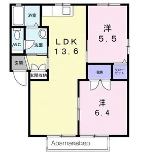 カーサコシネルA【2階】の間取り