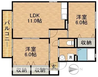 セジュール モアA【2階】の間取り