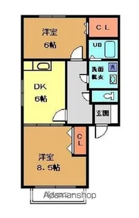 Gクレフ【101号室】の間取り