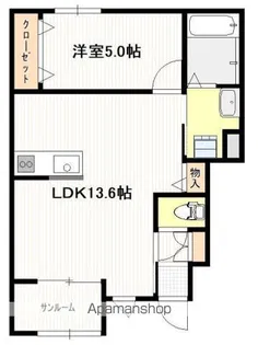 キャベンディッシュ上の浜【1階】の間取り