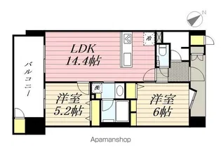 S-RESIDENCE愛宕SOUTH【5階】の間取り