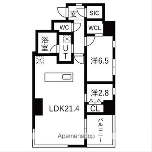 ザ・レジデンスパーク栄【15階】の間取り
