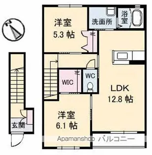 メゾン楽天 B棟【2階】の間取り