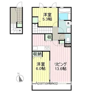 MAJESTIC.K自由ヶ丘【202号室】の間取り