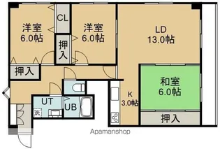 ヴィラ海岸町【6階】の間取り