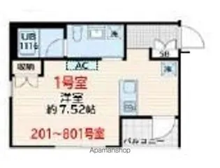 SKULD墨田緑【8階】の間取り