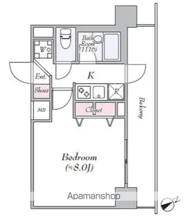 サンスタレ西浅草【4階】の間取り