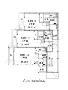 VICOLO OHORI(ヴィーコロ大濠)【1階】の間取り