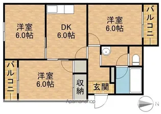 グリーンハイツ楊子【1階】の間取り