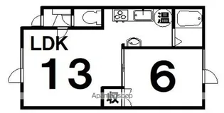 ハイツかりん【1階】の間取り